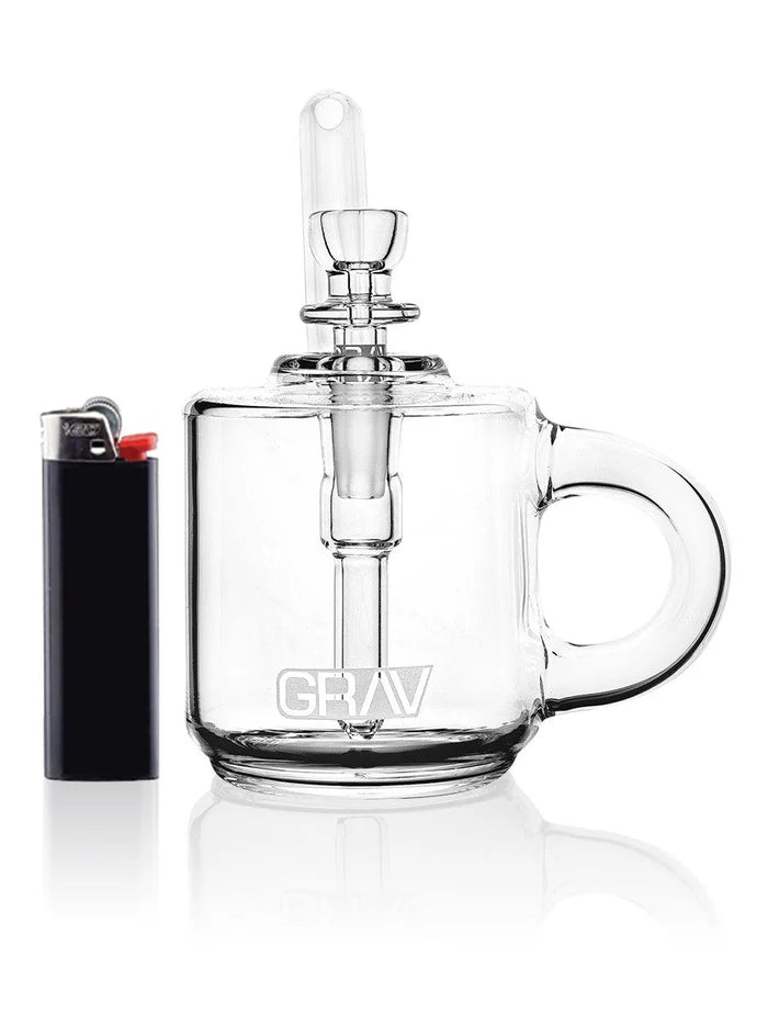 Grav 7'' Coffee Mug Pocket Bubbler - Clear - TPCSUPPLYCO