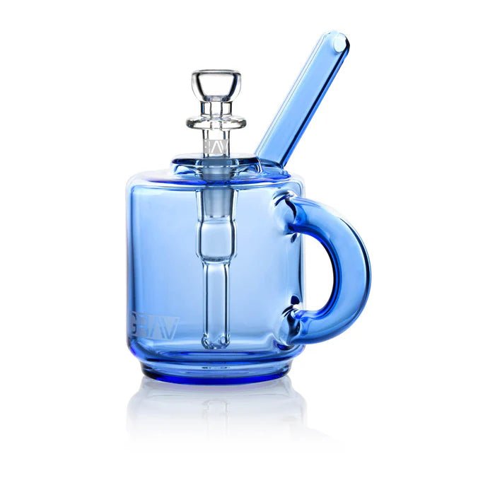 Grav 7'' Coffee Mug Pocket Bubbler - Light Cobalt - TPCSUPPLYCO