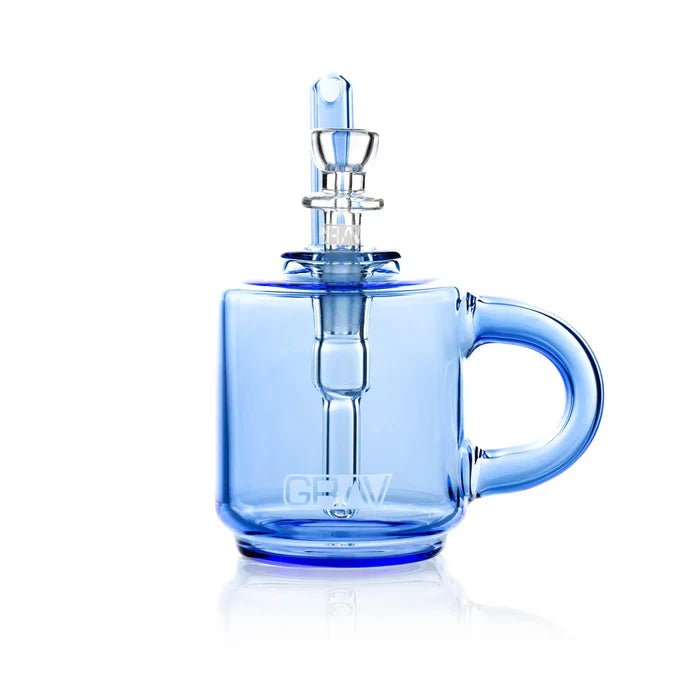 Grav 7'' Coffee Mug Pocket Bubbler - Light Cobalt - TPCSUPPLYCO