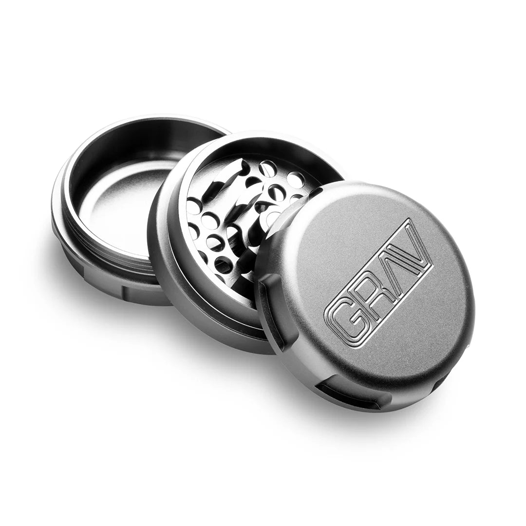 GRAV Grinder 3pc 1.25" CNC Aluminum - Gun Metal - TPCSUPPLYCO