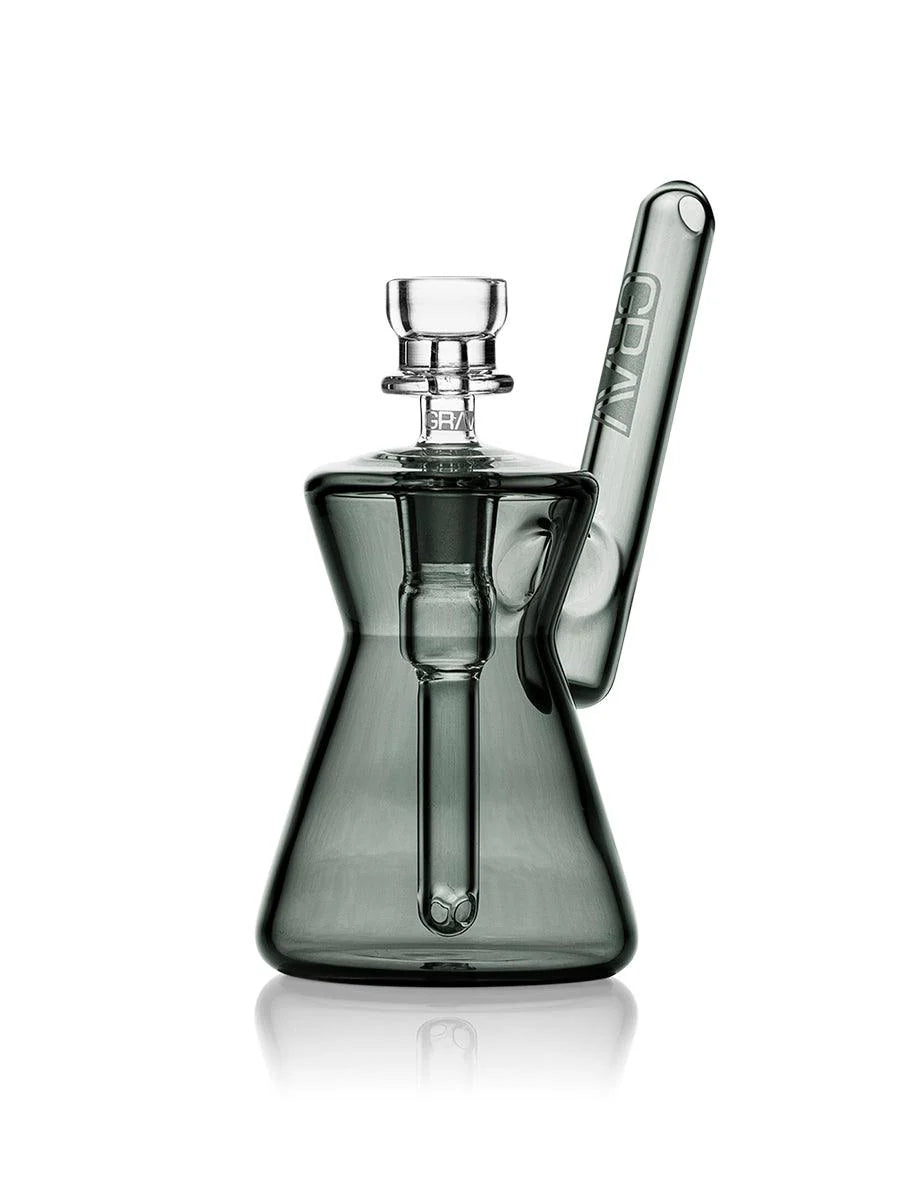 GRAV 4.7" Hourglass Pocket Bubbler Waterpipe - Smoke