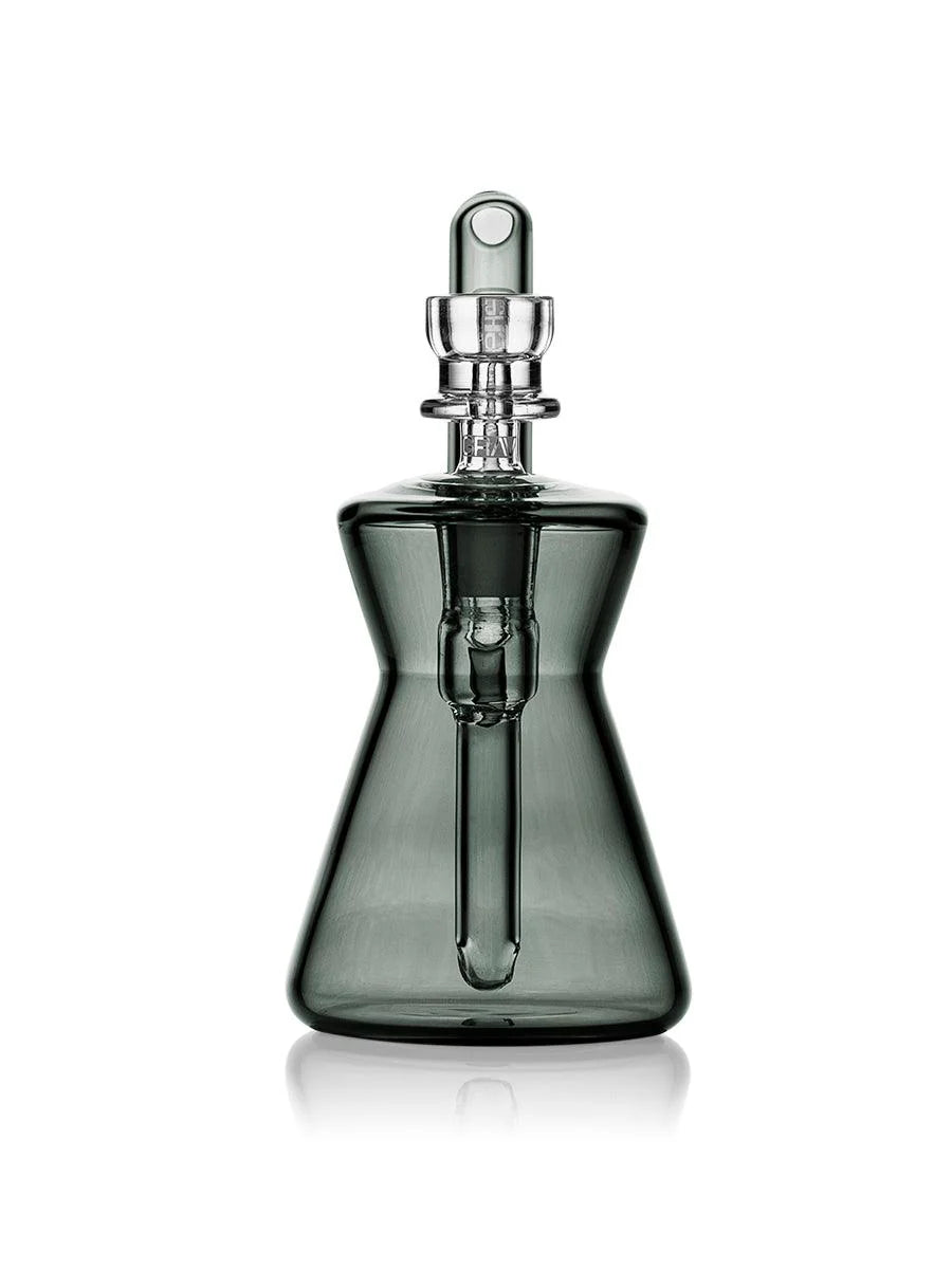 GRAV 4.7" Hourglass Pocket Bubbler Waterpipe - Smoke