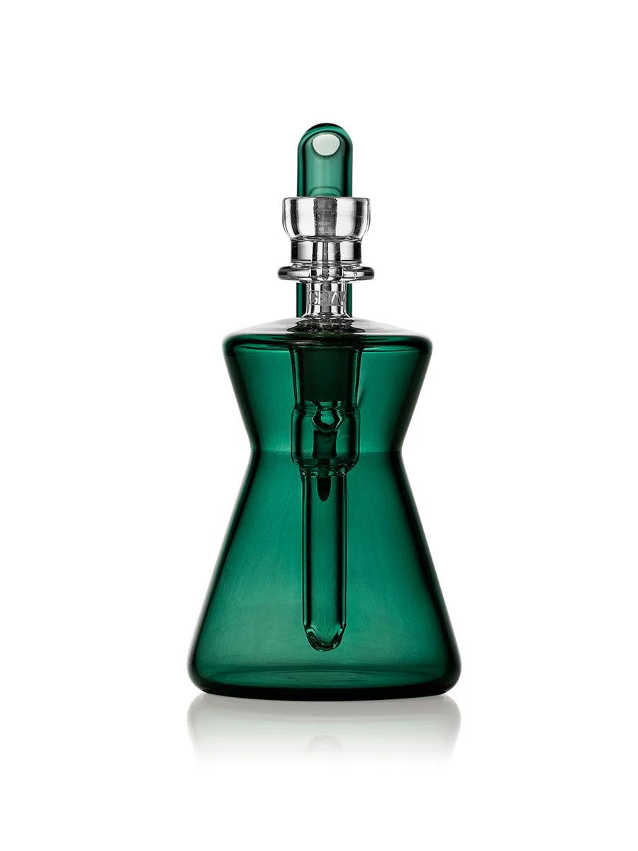 GRAV 4.7" Hourglass Pocket Bubbler Waterpipe - Lake Green