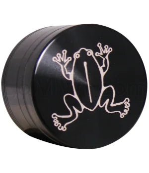 Grinder 4pc - 2.2" CNC Black Laser Engraved design Frog - TPCSUPPLYCO