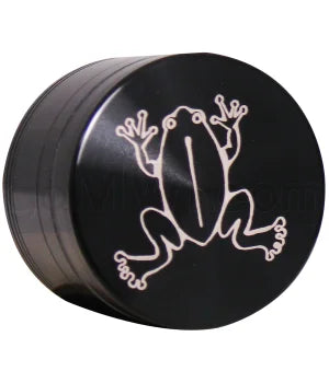 Grinder 4pc-2.2" CNC Black Laser Engraved design Frog