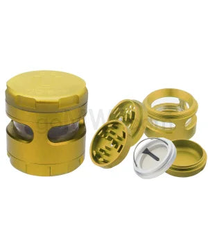 Uber 4.0 Grinder 4pc 2.5" 63mm CNC w/ Window - Gold