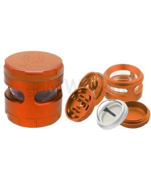 Uber 4.0 Grinder 4pc 2.5" 63mm CNC w/ Window - Orange