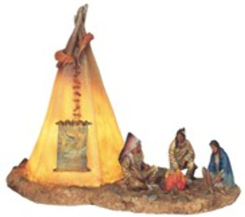 Native American Teepee Western Figurine, 8 1/2"W*7 1/2"H GS11390