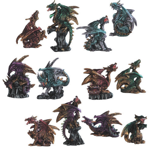 Dragon, Set of Twelve, Multi-Colored 2"-4"H GS71385