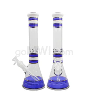 GOG 12" 5mm Beaker Waterpipe w/Ice Pinch - Blue