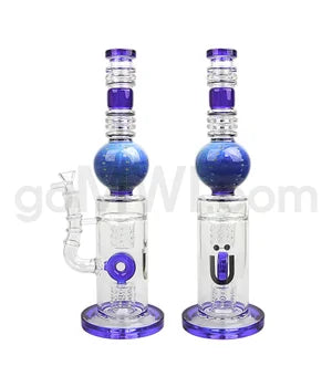 Uber 15" (5mm) Glass Recycler Waterpipe - Blue