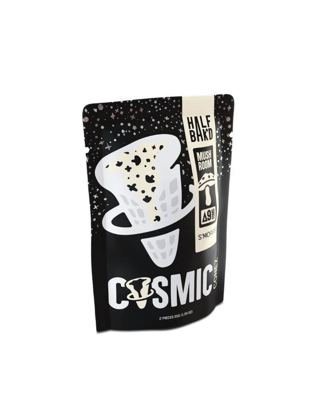 Half Bak'd Cosmic Conez Mushroom 60mg 2ct - S'mores Dessert - TPCSUPPLYCO