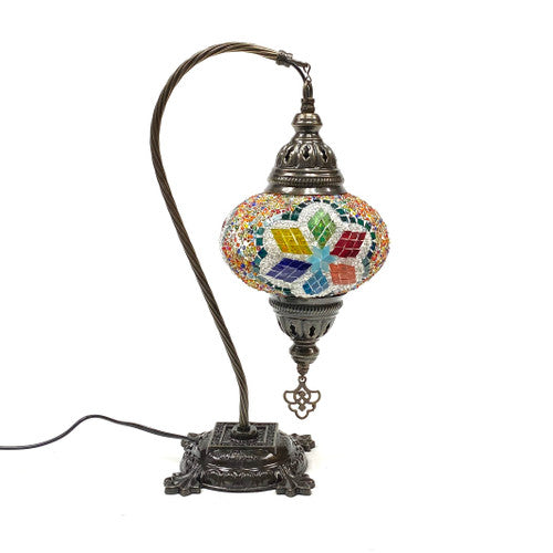 Turkish Mosaic Camel Neck Lamp - 9"x16.25" - DB3 Rainbow