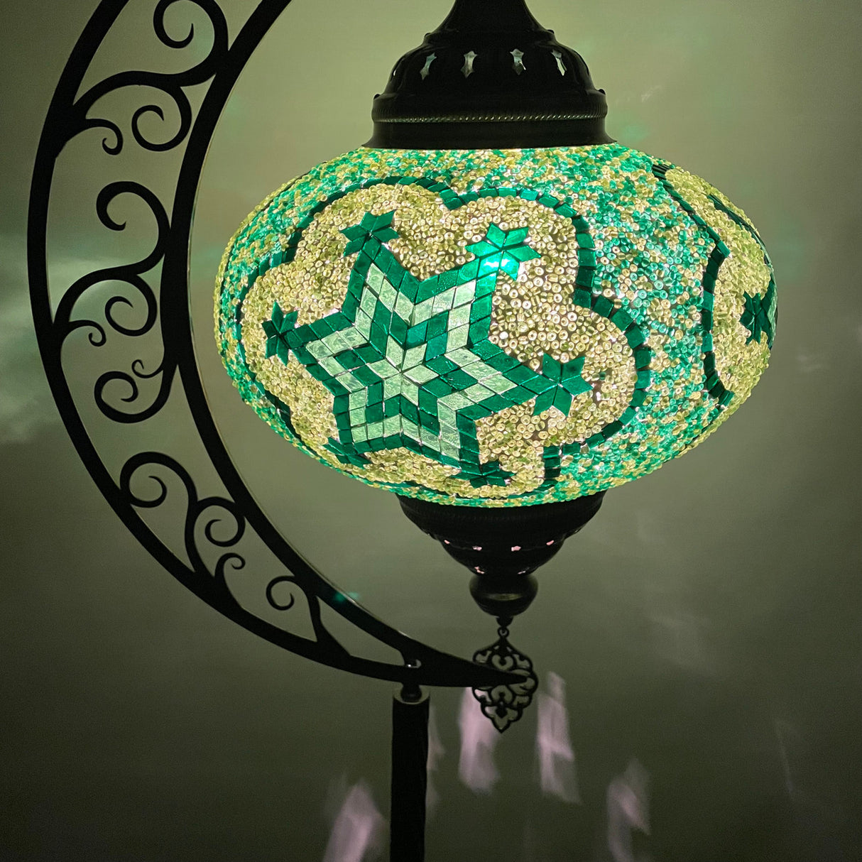 Crescent Moon Floor Lamp B5 Turkish Mosaic Lamp 1 Count Assort