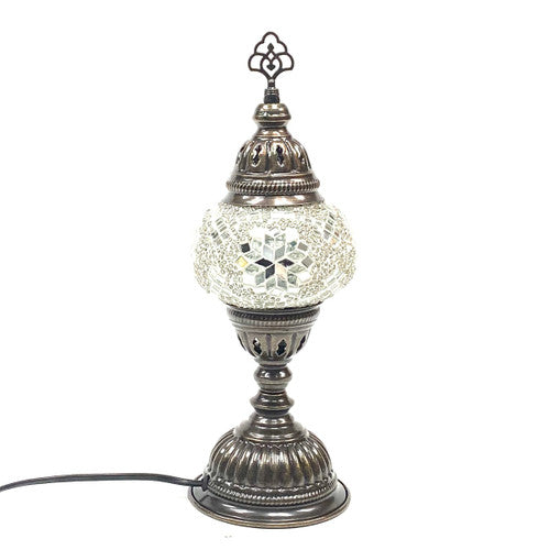 Turkish Mosaic Table Lamp - 5"x13.5" - MB2 - White