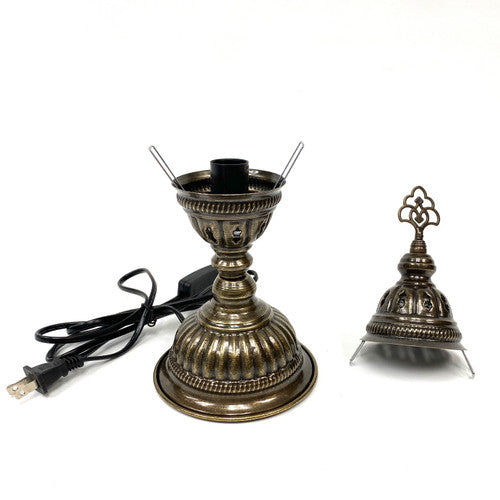 Turkish Mosaic Table Lamp - 6"x14.5" - MB3 - Amber