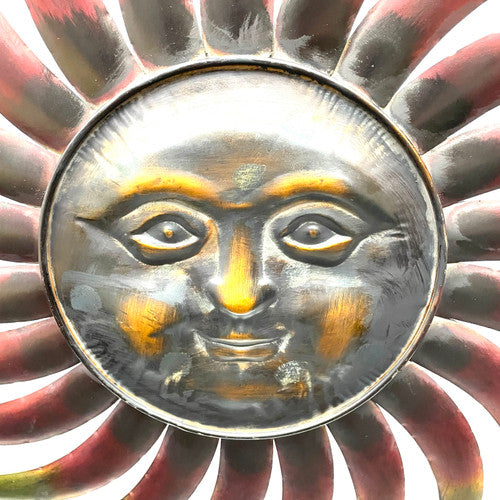 Colorful Sun Metal Wall Décor 37" D