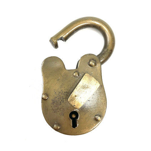 Old Metal Lock and Keys 4"x 3" - Working Antique Replica