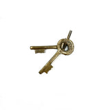 Old Metal Lock and Keys 1.5"x 2.5" - Working Antique Replica