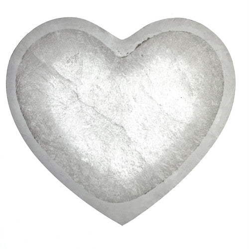 Heart Selenite Dish Bowl 5" + - Hand Made Morocco - TPCSUPPLYCO