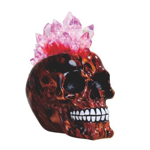 Hellfire Crystal Acid Color Skull with LED Rock Mohawk Punkrock Red Fire 7" W… - TPCSUPPLYCO