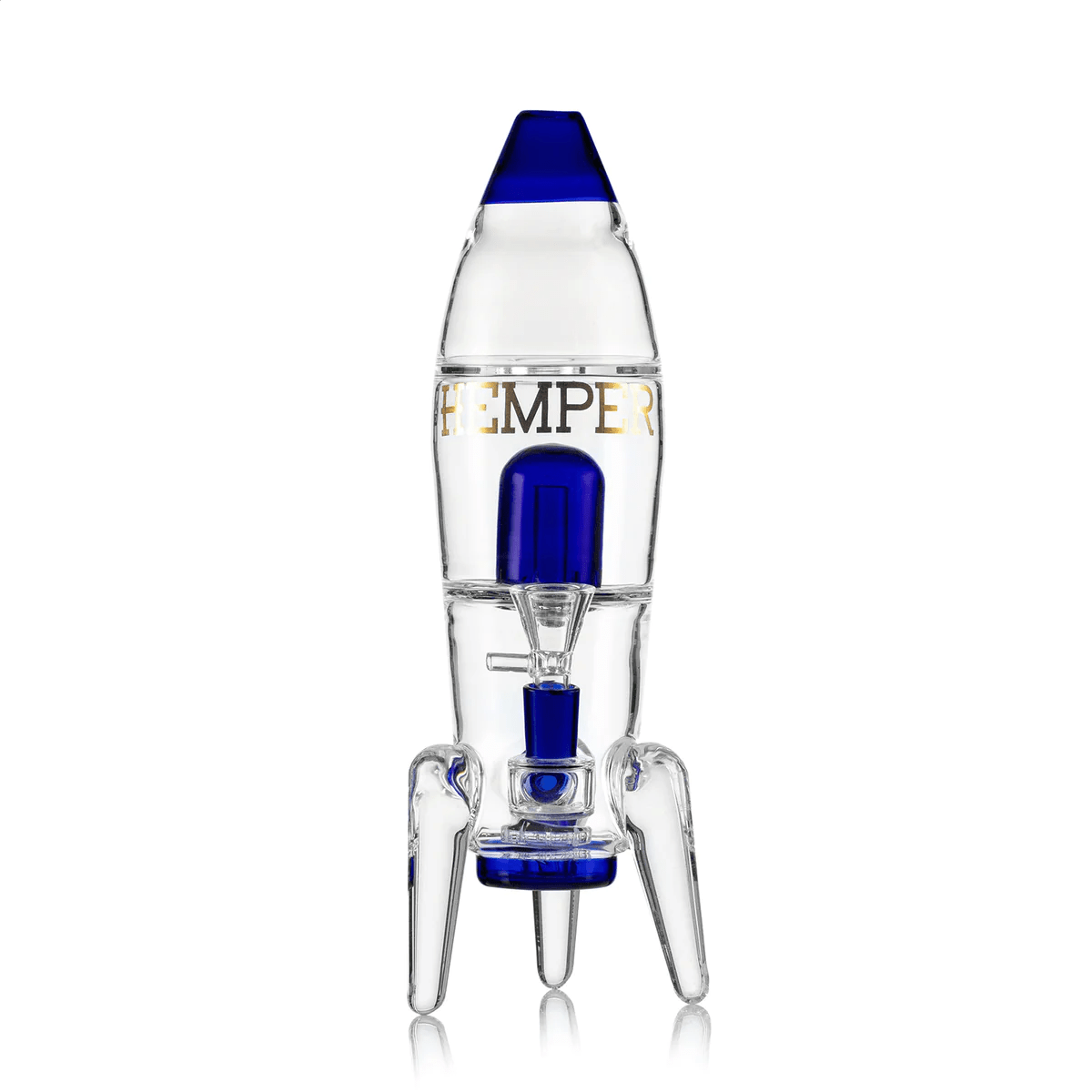 Hemper 11" 5mm GOG w/ Dual Percs - Rocket Ship XL Blue - TPCSUPPLYCO