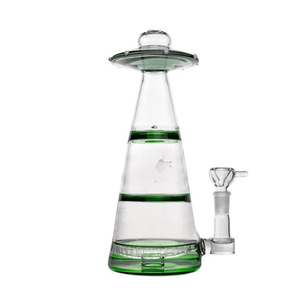 Hemper 11" 5mm GOG w/ Showerhead Perc - UFO Vortex XL Green - TPCSUPPLYCO