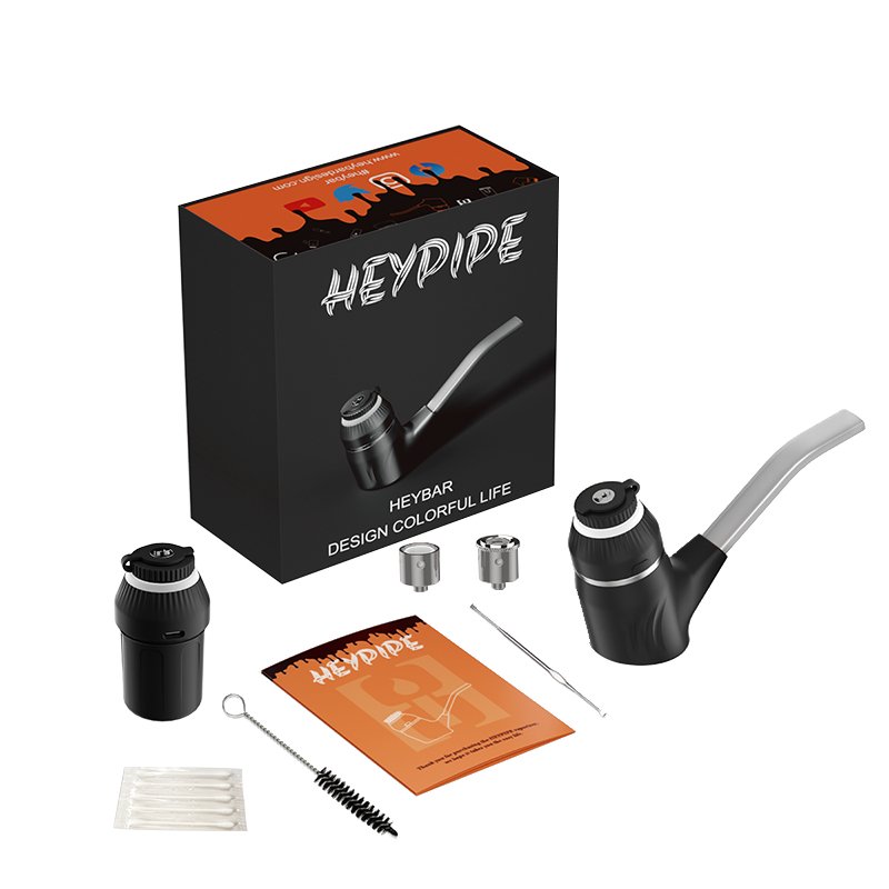 Heybar Heypipe Sherlock Wax Vape - Black - TPCSUPPLYCO