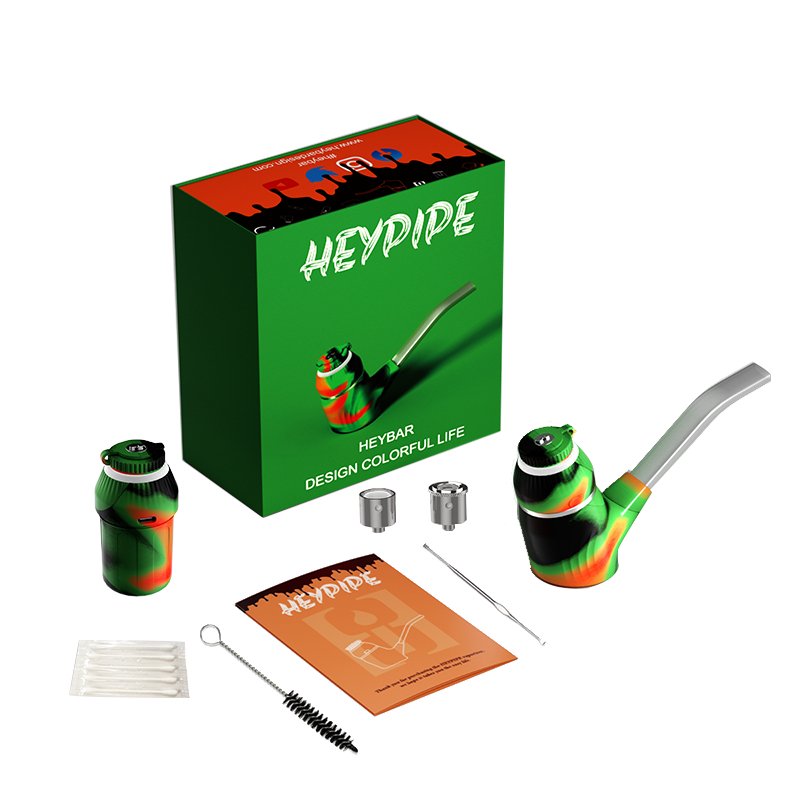 Heybar Heypipe Sherlock Wax Vape - Rasta - TPCSUPPLYCO