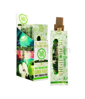 High Hemp Organic Wraps 2pk Green Apple - TPCSUPPLYCO