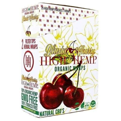 High Hemp Organic Wraps - Blazin' Cherry 2pk - TPCSUPPLYCO