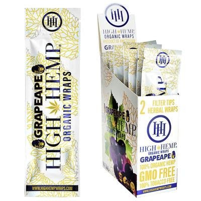 High Hemp Organic Wraps - Grapeape 2pk - TPCSUPPLYCO