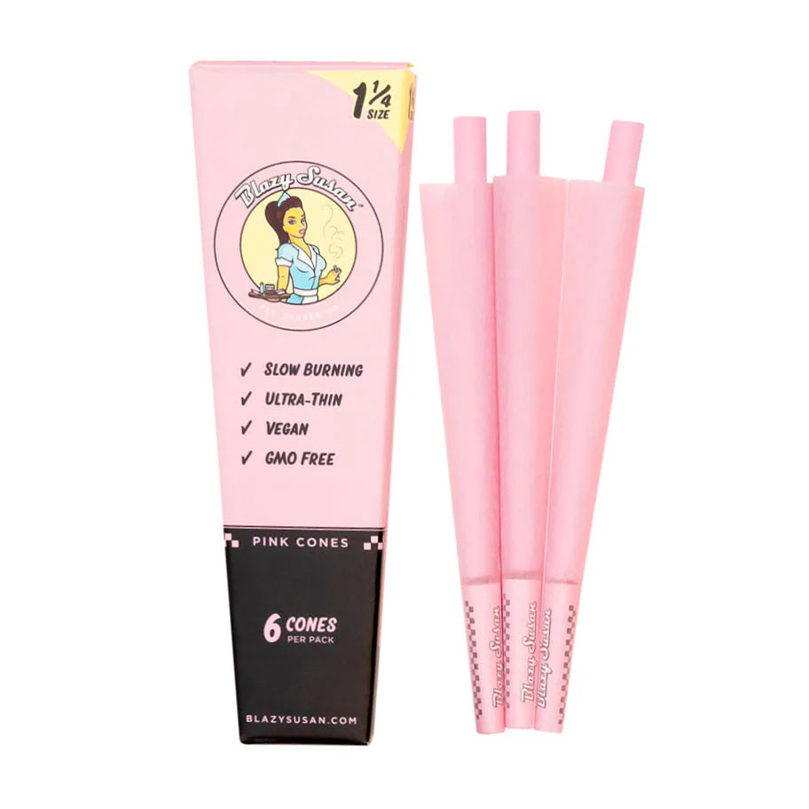 Blazy Susan 1 1/4" Pre-Rolled Cones 6PK 21CT/BX