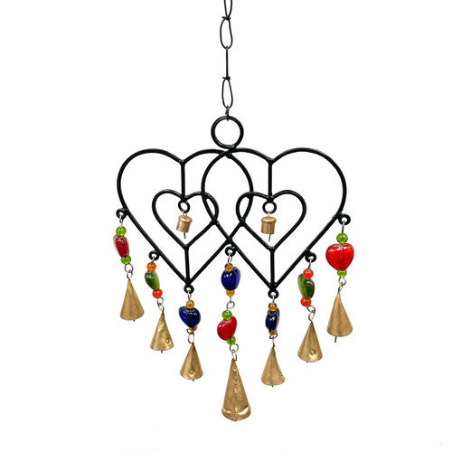 Double Heart Wind Chime IN12059