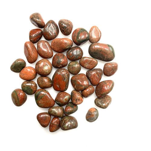 Indian Jasper Unakite Tumbled by the Pound 1" - 2" Pieces - TPCSUPPLYCO