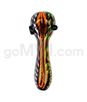 I/O 4.5" Multicolored Latticino Spoon w/Implosion - Asst. - TPCSUPPLYCO