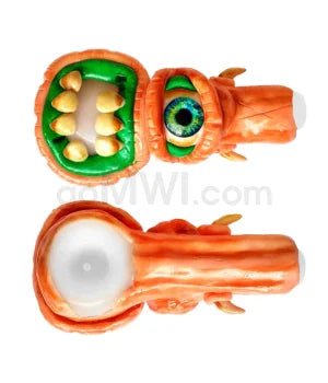 I/O 5" Heavy Glass Spoon w/ Monster Face Designs - TPCSUPPLYCO