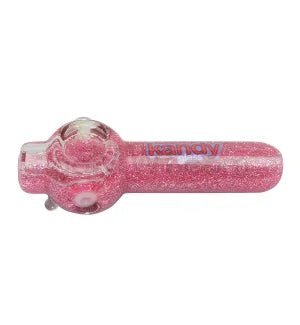 Kandy Glass 4" Glycerin Glitter Hand Pipe - TPCSUPPLYCO