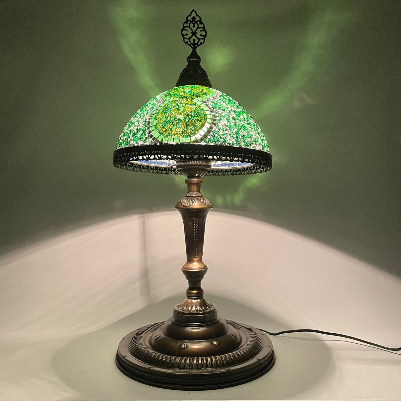 Large Tiffany Style Turkish Mosaic Lamp 24" x 11.75" 1 Count Assorted Colors - TPCSUPPLYCO