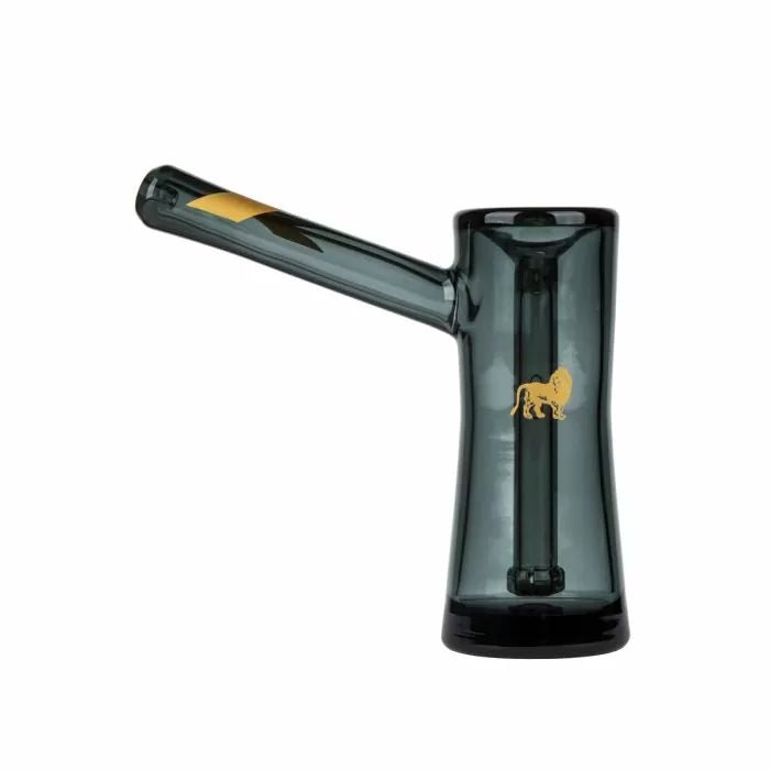 Marley Natural 5″ Smoked Glass Bubbler W/ Gold Stripe - TPCSUPPLYCO