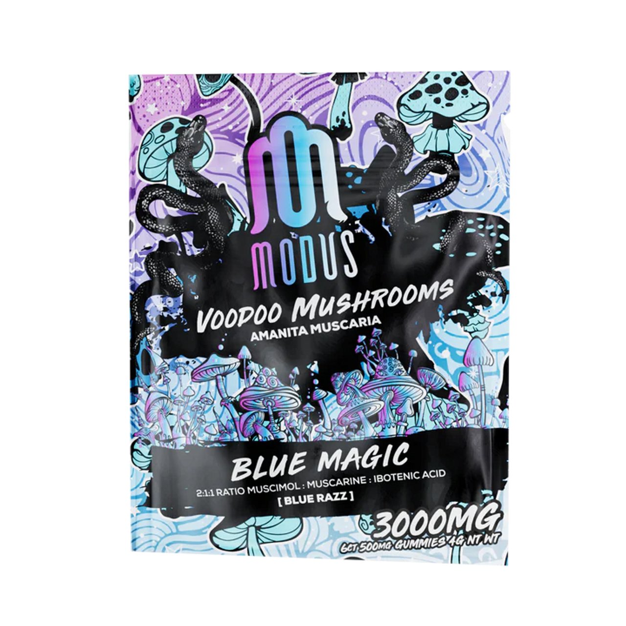 Modus Voodoo Mushrooms 3000mg Gummies - Blue Magic - TPCSUPPLYCO