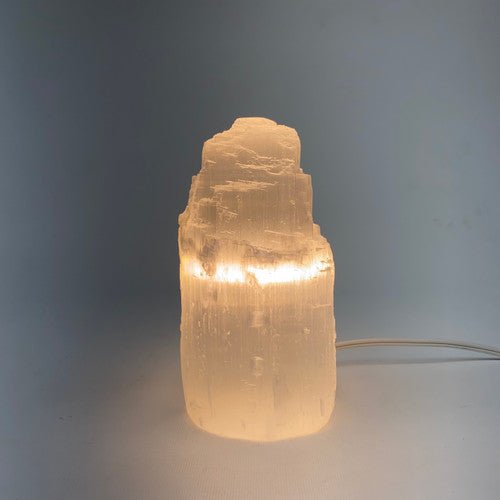 Natural Selenite Lamp 7.75" 20cm with Cord - TPCSUPPLYCO