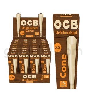 OCB Virgin Cones 1 1/4" 6pk 32CT/BX - TPCSUPPLYCO