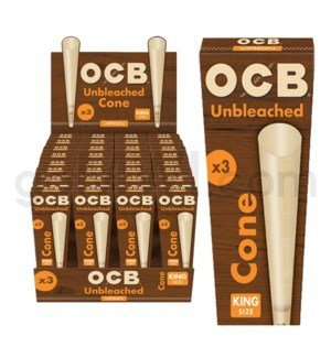 OCB Virgin Cones King Size 3pk 32CT/BX - TPCSUPPLYCO