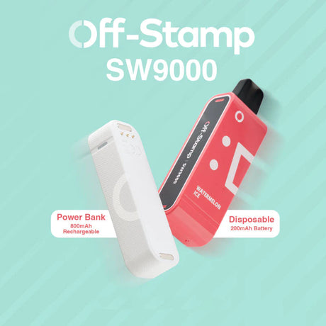 Off-Stamp SW9000 Disposable Kit POWERED BY LOST MARY Rechargeable Battery Replaceable – 9000 Puffs