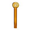 Glass Oil Burner 4" Heavy Wall Amber