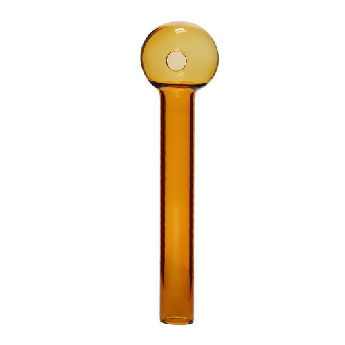 Glass Oil Burner 4" Heavy Wall Amber