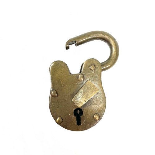 Old Metal Lock and Keys 1"x 2" - Working Antique Replica - TPCSUPPLYCO