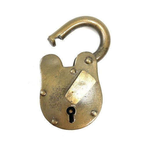 Old Metal Lock and Keys 4"x 3" - Working Antique Replica - TPCSUPPLYCO