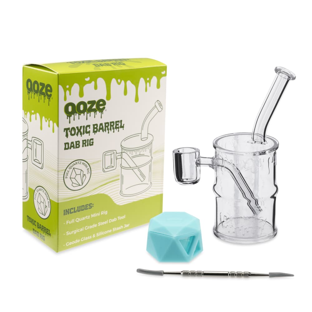 Ooze 5" Mini Glass Dab Rig - Toxic Barrel - TPCSUPPLYCO